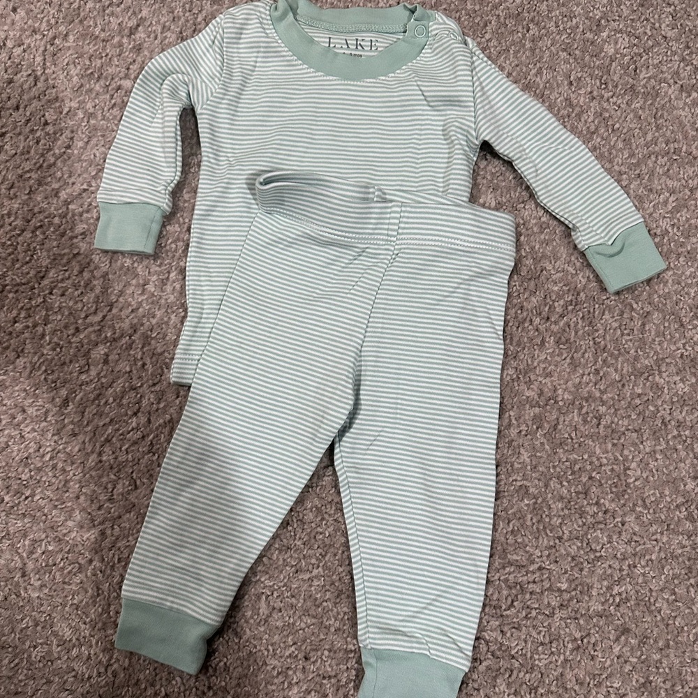 Striped Green toddler  Pajama Set